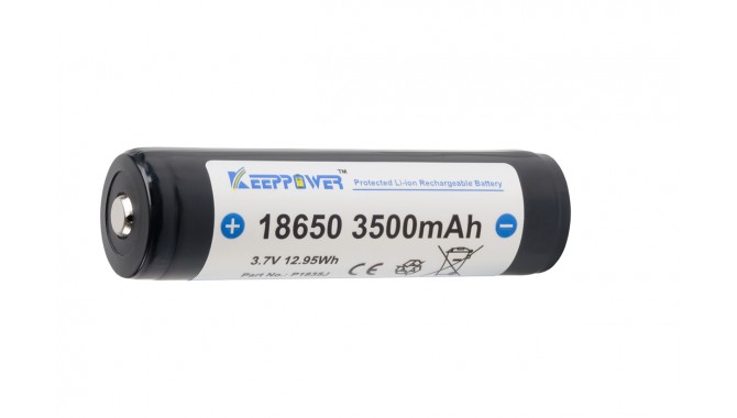 Batterie Li-ion 18650 Keeppower 3500mAh, rechargeable protégée