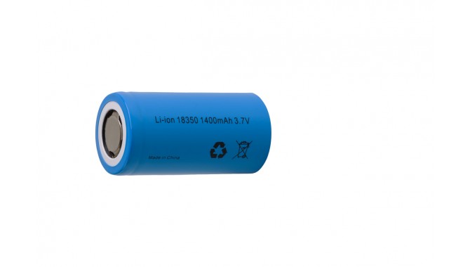 Li-ion battery 18350 capacity 1400mAh, unprotected rechargeable