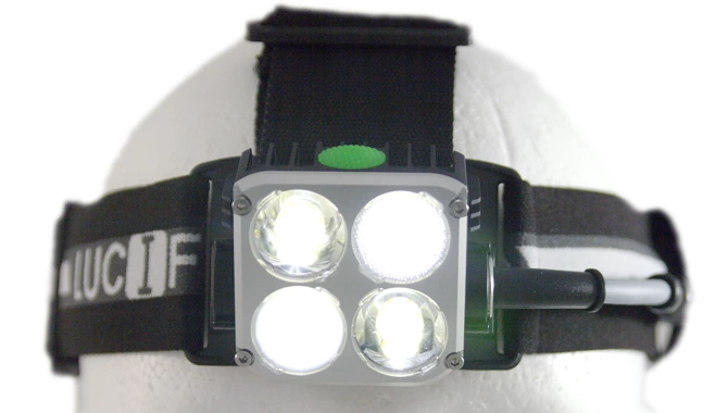 Lucifer L+, 3200lm headlamp for night orienteering competitions